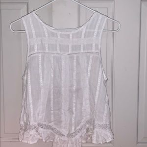 White tank with button down back